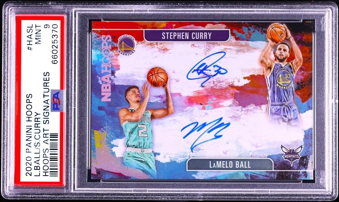2020-21 Panini NBA Hoops Art Stephen Curry LaMelo Ball RC Dual