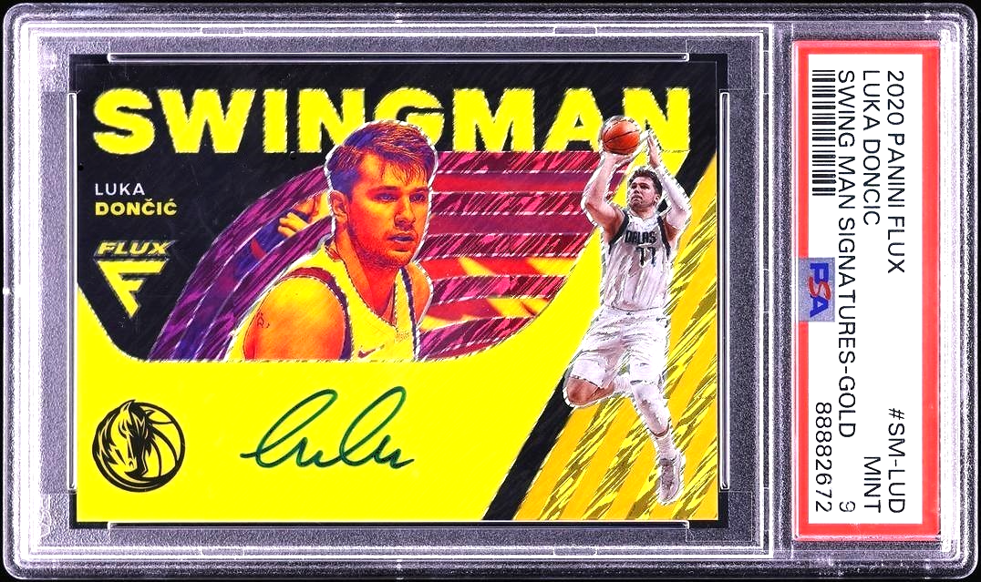 2020 Panini Flux Swingman GOLD Luka Doncic AUTO /10 #SM-LUD PSA 9 