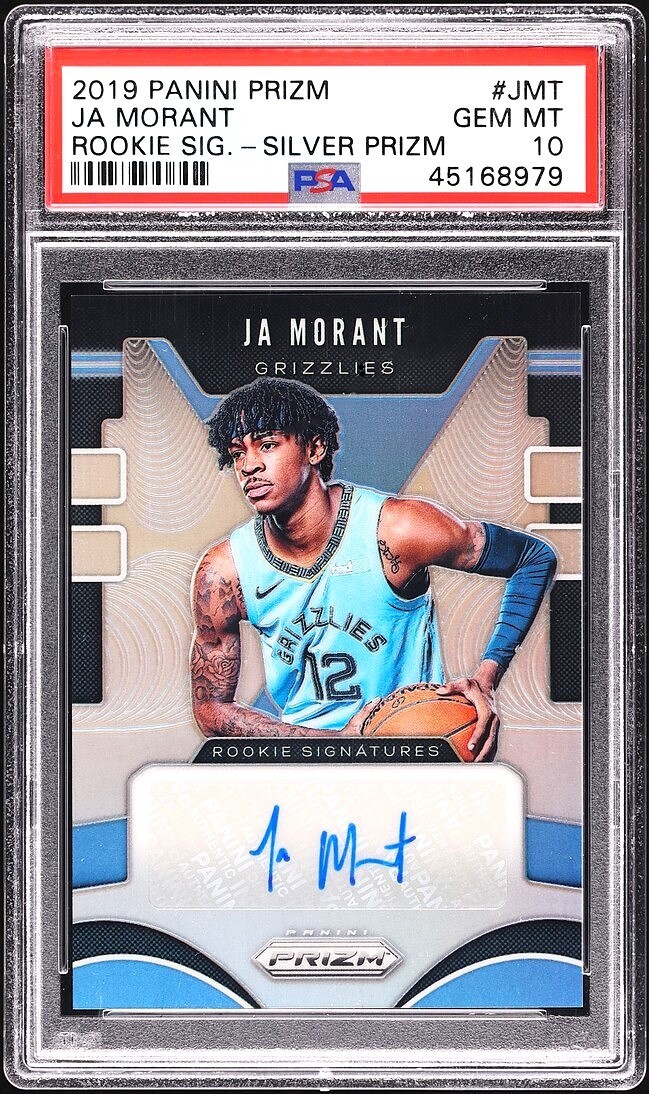Ja Morant PSA鑑定 10 RCサインカード 2019-20 Prizm Ja Morant Rookie Signatures RC Auto SILVER #RS-JMT